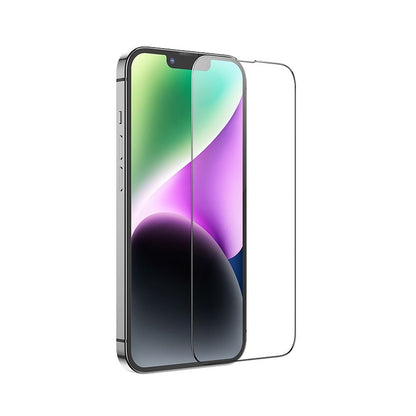 Schutzfolie HOCO für Apple iPhone 17e / 16e / 14 / 13 Pro, gehärtetes Glas, Full Glue, Set mit 10 Stück, Schwarz