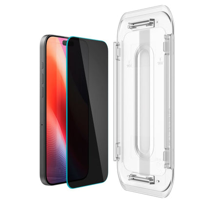 Spigen Sichtschutzfolie EZ FIT für Apple iPhone 16 Pro Max, sicheres Glas, Vollkleber, 2,5D AGL07908