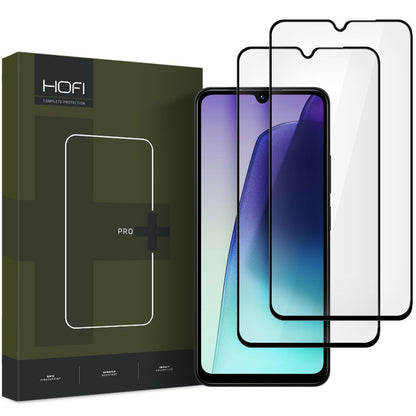 HOFI Glass PRO+ Displayschutzfolie für Xiaomi Redmi 14C, sicheres Glas, Vollkleber, 2er-Set, 2,5D, Schwarz