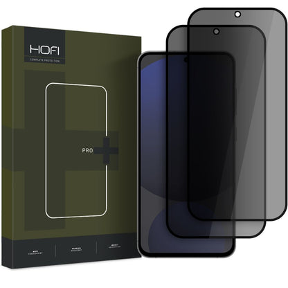 HOFI Glass PRO+ Privacy Displayschutzfolie für Samsung Galaxy S24 FE S721, sicheres Glas, Vollkleber, Set mit 2 Stück, 2,5D