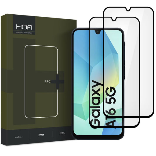 HOFI Glass PRO+ Displayschutzfolie für Samsung Galaxy A16 5G A166 / A16 4G A165, sicheres Glas, Vollkleber, 2er-Set, 2,5D, Schwarz