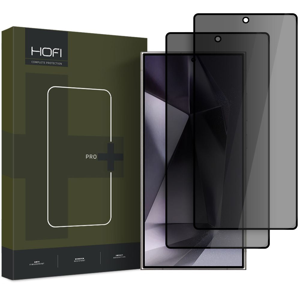 Privacy-Schutzfolie HOFI Glass PRO+ für Samsung Galaxy S25 Ultra S938, gehärtetes Glas, Full Glue, 2er-Set
