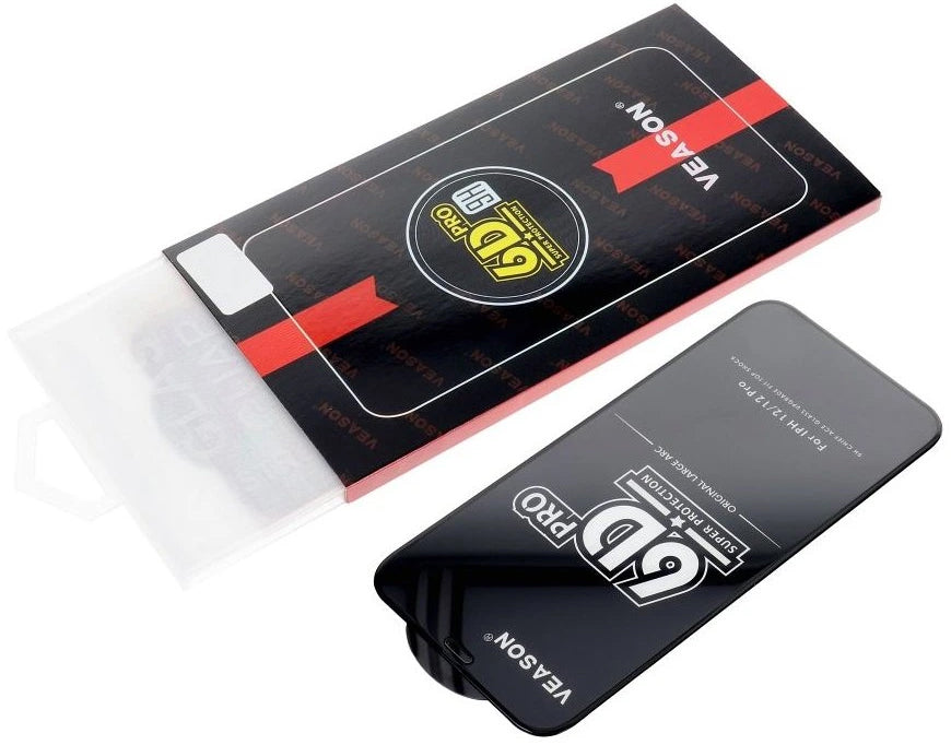 Veason PRO Displayschutzfolie für Motorola Moto E32s / E22s / E32 / G22, gehärtetes Glas, Full Glue, 6D, Schwarz
