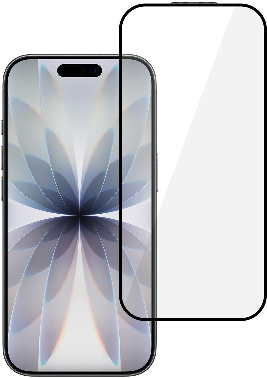 Tel Protect 10X HD DLC Diamond Coating Displayschutzfolie für Apple iPhone 17 / 16 Pro, gehärtetes Glas, vollflächig klebend, schwarz