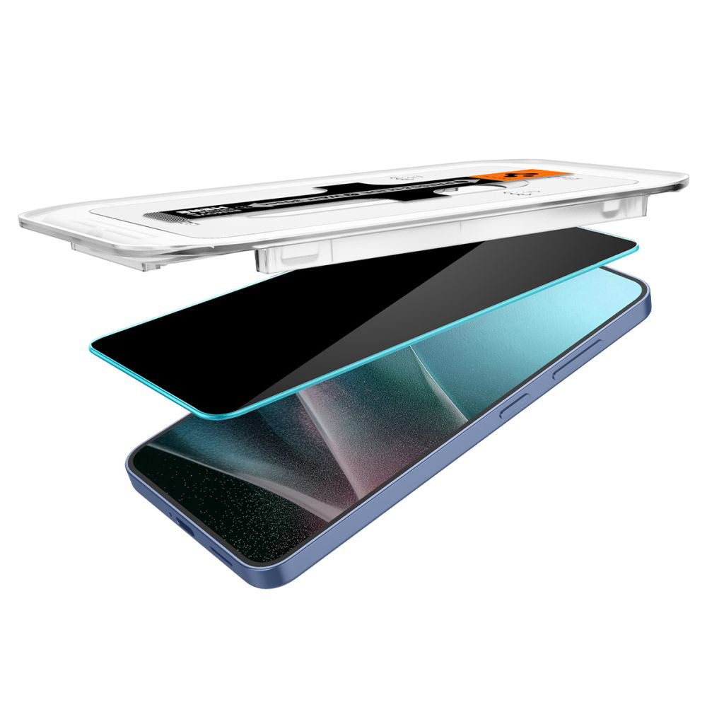 Spigen GlastR EZ FIT HD Privacy Screen Protector for Samsung Galaxy S25 S931 / S24 S921, Tempered Glass, Full Glue, Set of 2 pieces