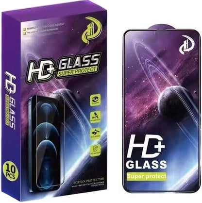 OEM Displayschutzfolie für Samsung Galaxy S23 S911 / S22 5G S901, gehärtetes Glas, Vollkleber, 10 Stück Set, 9D, Schwarz