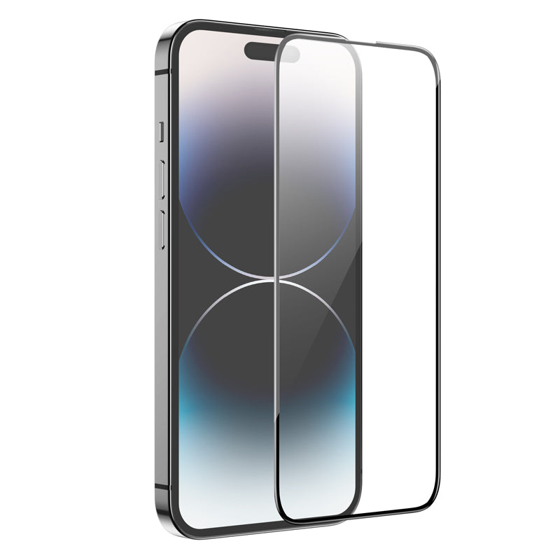 Schutzfolie HOCO G16 für Apple iPhone 14 Pro, Gehärtetes Glas, Vollverklebung, 5D, Schwarz