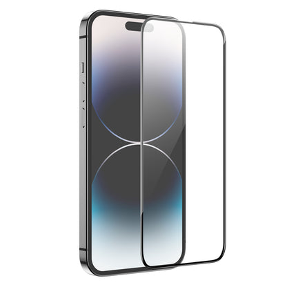 Schutzfolie HOCO G16 für Apple iPhone 14 Pro, Gehärtetes Glas, Vollverklebung, 5D, Schwarz