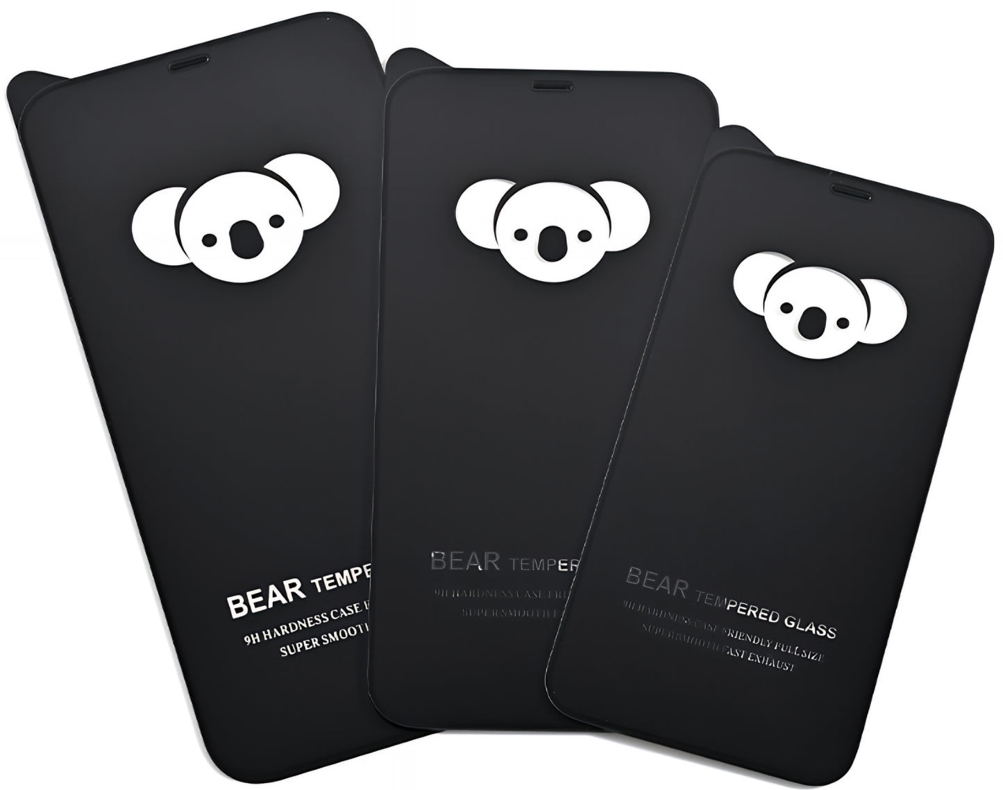 Bear HD Displayschutzfolie für Apple iPhone 17, gehärtetes Glas, Full Glue, Schwarz