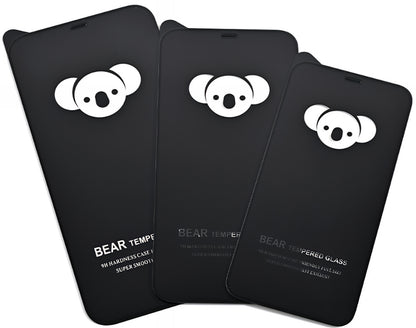 Bear HD Displayschutzfolie für Apple iPhone 17, gehärtetes Glas, Full Glue, Schwarz