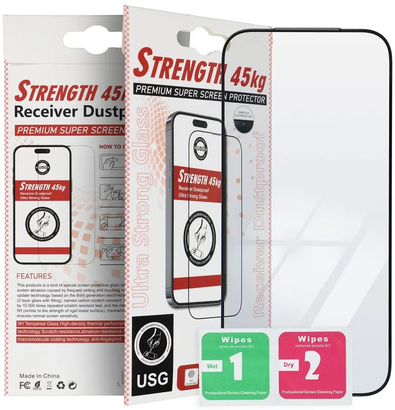 OEM Ultra Strong 45KG Displayschutzfolie für Samsung Galaxy A17 4G / M16 M166 / A16 5G A166, Gehärtetes Glas, Vollkleber, 2.5D, Schwarz