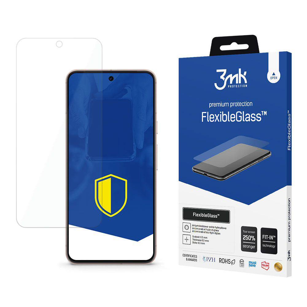3MK FlexibleGlass Displayschutzfolie für Google Pixel 8 Pro, Flexibles Glas, Vollflächig Klebend