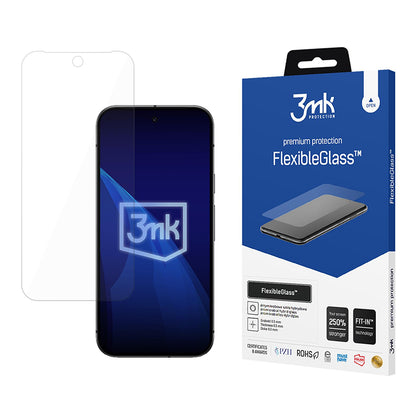 3MK FlexibleGlass Displayschutzfolie für Google Pixel 9a, Flexibles Glas, Vollflächig Klebend