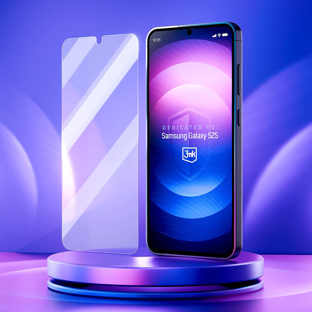 3MK FlexibleGlass Displayschutzfolie für Samsung Galaxy S25 S931, Flexibles Glas, Vollflächig Klebend