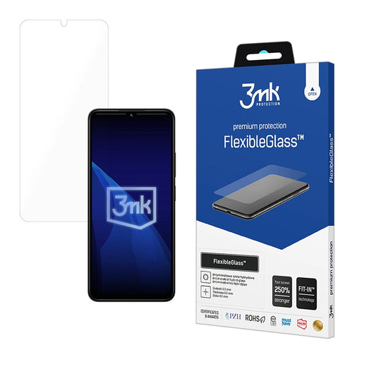 3MK FlexibleGlass Displayschutzfolie für Xiaomi Poco C75 / Redmi 14C, Flexibles Glas, Vollflächig Klebend