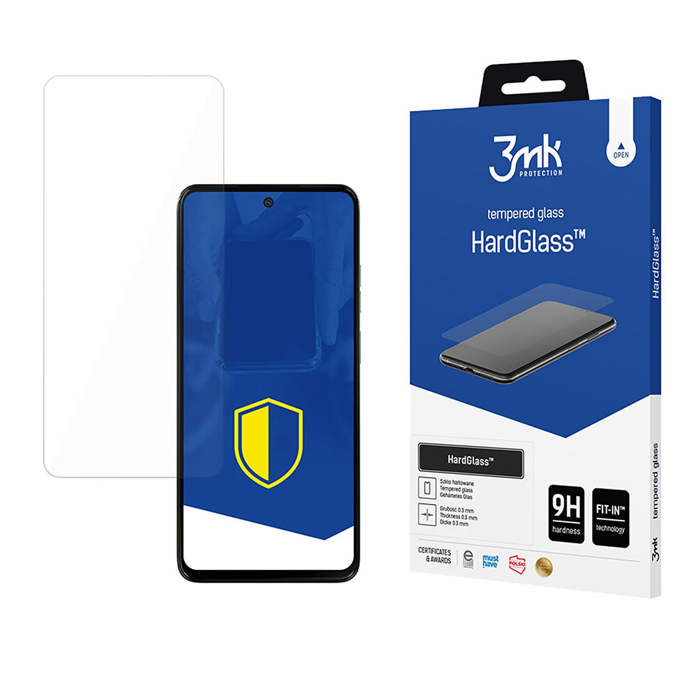 3MK HardGlass Screen Protector for Motorola Moto G15 / G15 Power / E15 / G05, Tempered Glass, Full Glue