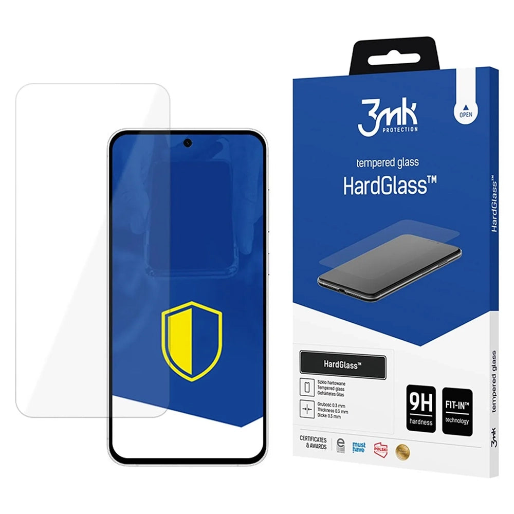 Schutzfolie 3MK HardGlass für Samsung Galaxy S25 FE, gehärtetes Glas, Vollkleber