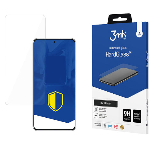 3MK HardGlass Displayschutzfolie für Xiaomi Redmi Note 14 5G / Note 14 4G (Regional), Sicherheitsglas, Vollkleber