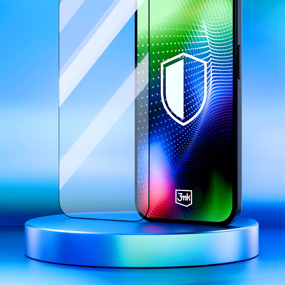 Schutzfolie 3MK Hardy Ultra für Apple iPhone 17 Pro Max, gehärtetes Glas, Full Glue, Schwarz