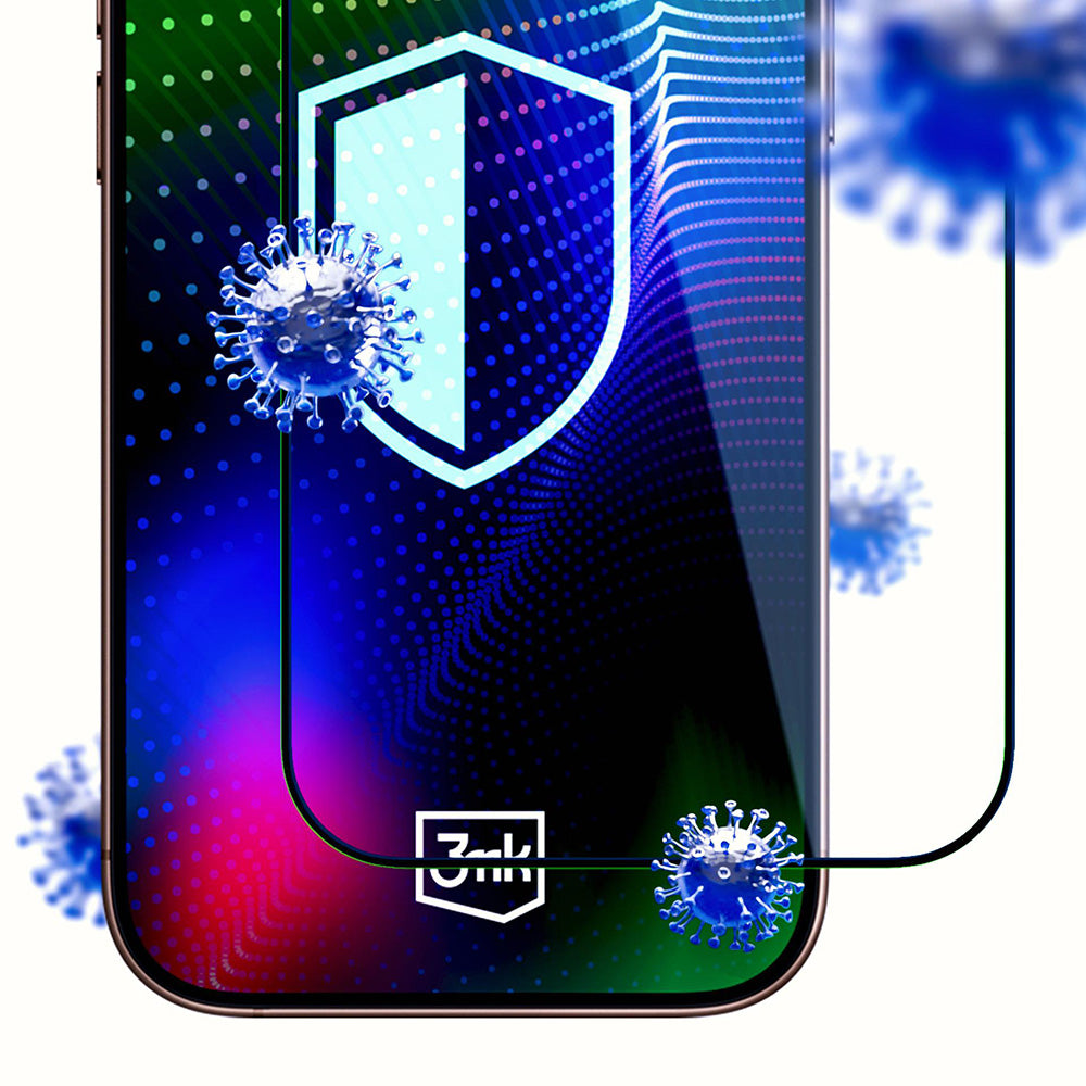 Schutzfolie 3MK Hardy Ultra für Apple iPhone 17 Pro Max, gehärtetes Glas, Full Glue, Schwarz
