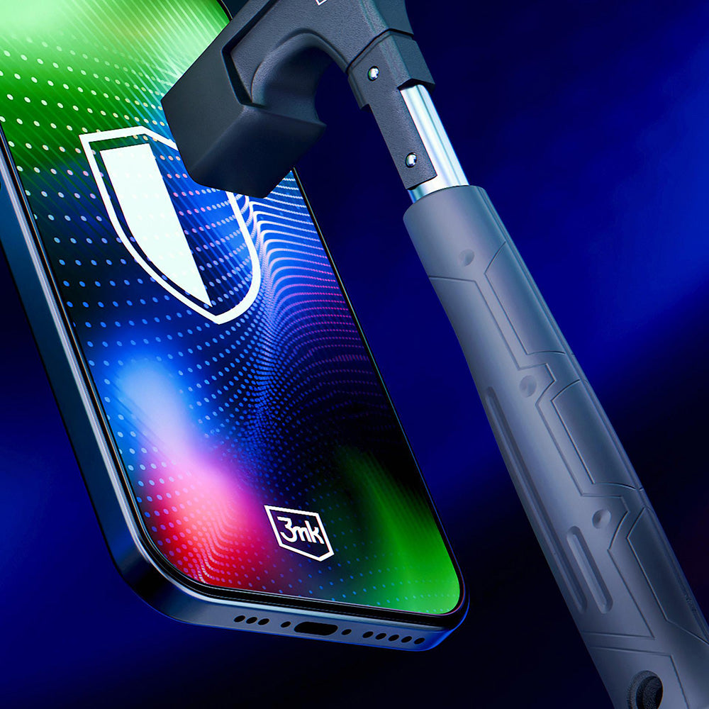 Schutzfolie 3MK Hardy Ultra für Apple iPhone 17 Pro Max, gehärtetes Glas, Full Glue, Schwarz