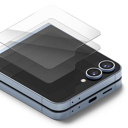 Schutzfolie Außenbildschirm Ringke Cover Display für Samsung Galaxy Z Flip6 F741, Gehärtetes Glas, AB Ultra Glue, Set 2 Stück