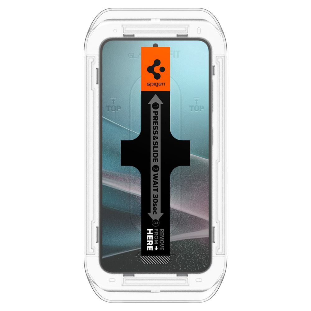 Spigen GlastR EZ FIT HD Privacy Screen Protector for Samsung Galaxy S25 S931 / S24 S921, Tempered Glass, Full Glue, Set of 2 pieces