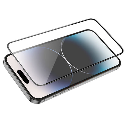 Schutzfolie HOCO G16 für Apple iPhone 14 Pro, Gehärtetes Glas, Vollverklebung, 5D, Schwarz