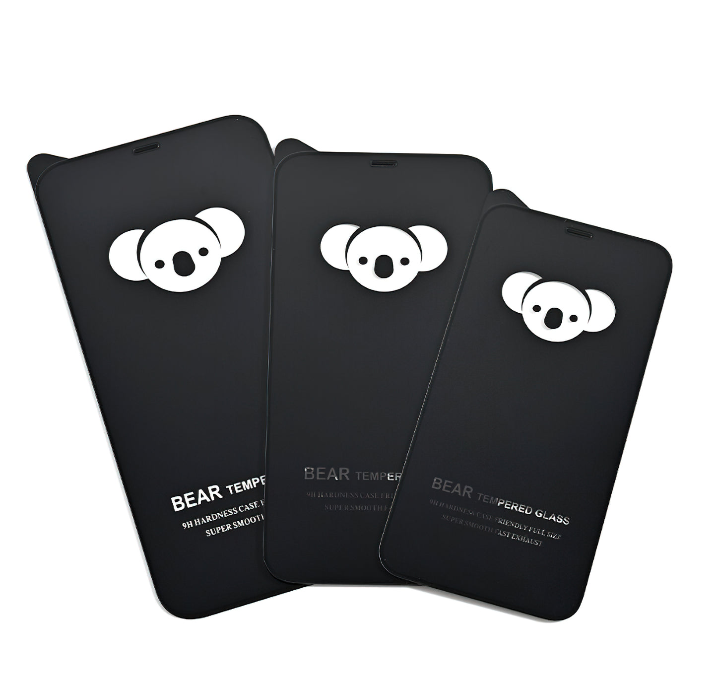 Bear HD Displayschutzfolie für Apple iPhone 14 Pro Max, gehärtetes Glas, Full Glue, Schwarz