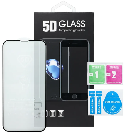 OEM Displayschutzfolie für Samsung Galaxy A37 5G, gehärtetes Glas, Full Glue, 5D, Schwarz