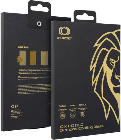 Tel Protect 10X HD DLC Diamond Coating Displayschutzfolie für Samsung Galaxy S26 Ultra S948, gehärtetes Glas, vollflächig klebend, schwarz
