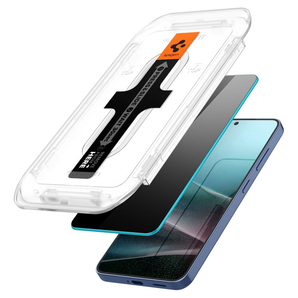 Spigen GlastR EZ FIT HD Privacy Screen Protector for Samsung Galaxy S25 S931 / S24 S921, Tempered Glass, Full Glue, Set of 2 pieces