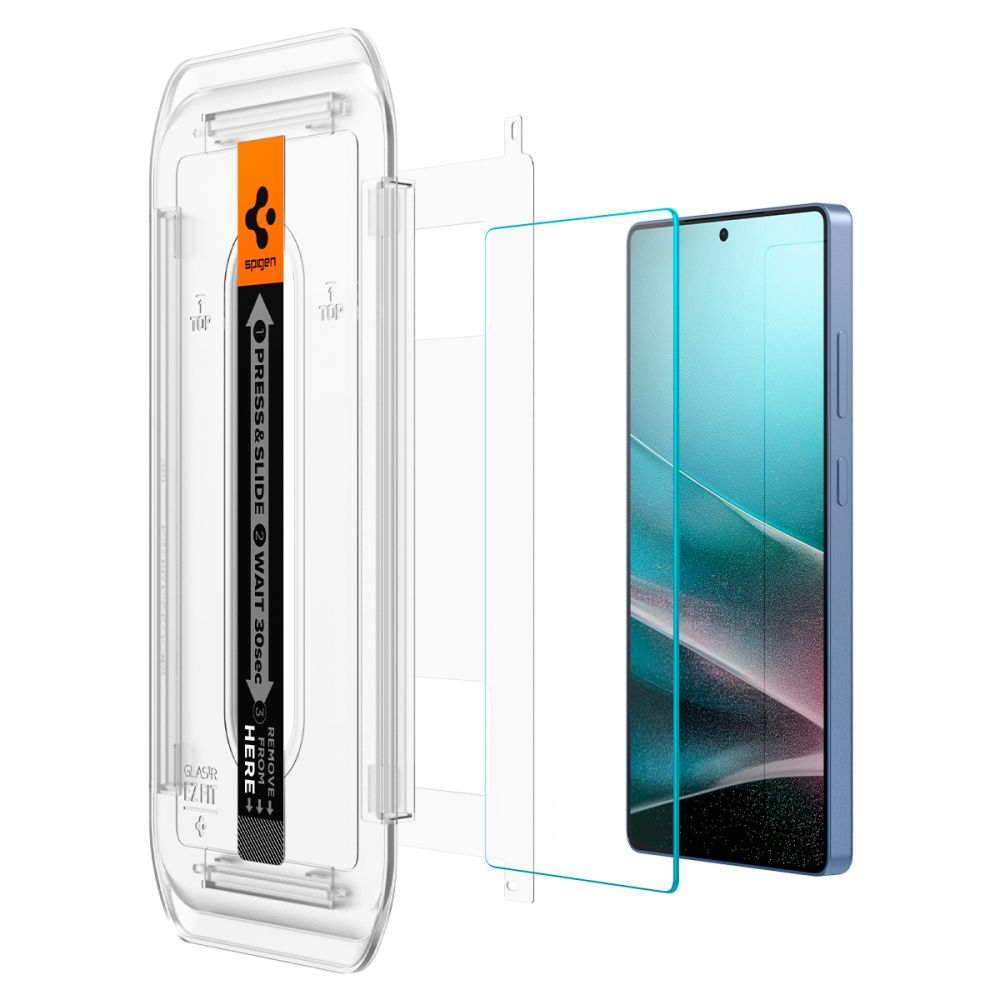 Schutzfolie Spigen GlastR EZ FIT HD für Samsung Galaxy S25 Ultra S938, Gehärtetes Glas, Vollverklebung, Set 2 Stück AGL09082