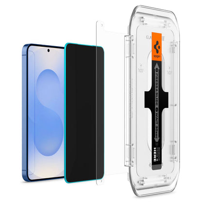 Spigen GlastR EZ FIT HD Privacy Screen Protector for Samsung Galaxy S25 S931 / S24 S921, Tempered Glass, Full Glue, Set of 2 pieces