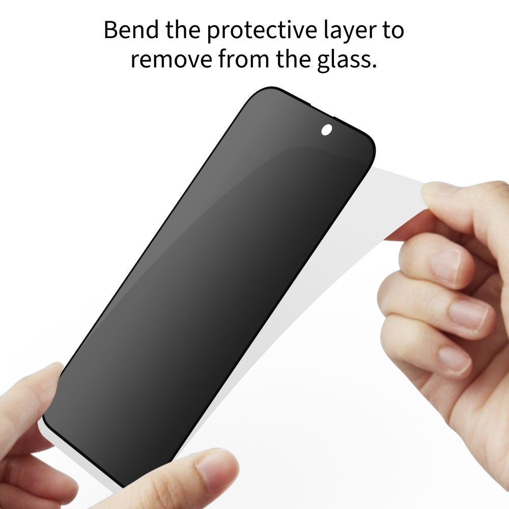 Privacy Tech-Protect Spy+ Displayschutzfolie für Apple iPhone 17 Pro Max / 16 Pro Max, gehärtetes Glas, Full Glue, 2er Set