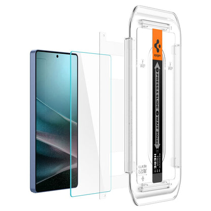 Schutzfolie Spigen GlastR EZ FIT HD für Samsung Galaxy S25 Ultra S938, Gehärtetes Glas, Vollverklebung, Set 2 Stück AGL09082