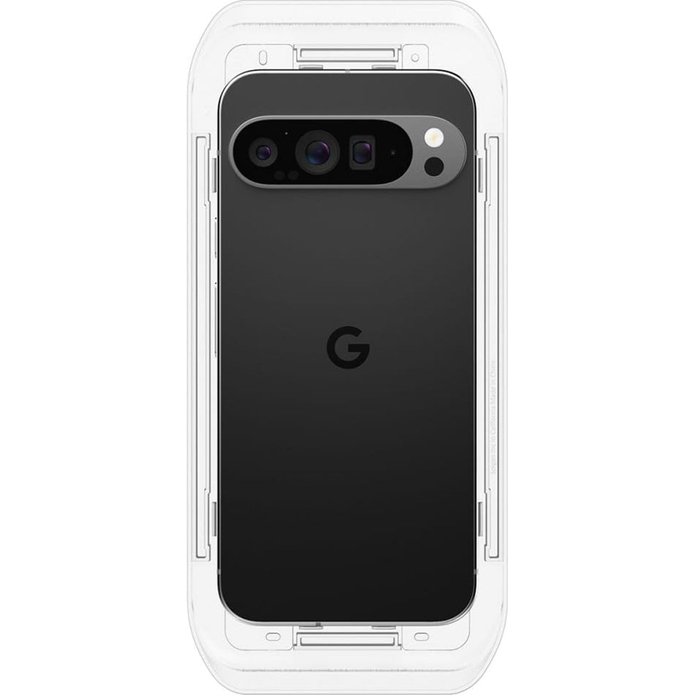 Schutzfolie Spigen GlastR EZ FIT für Google Pixel 9 Pro XL, gehärtetes Glas, Full Glue, Set mit 2 Stück