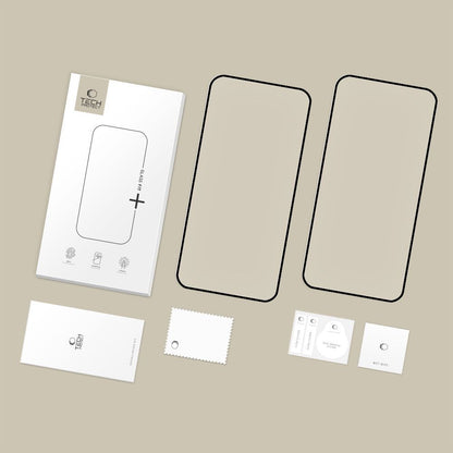 Schutzfolie Tech-Protect FIT+ für Xiaomi Redmi Note 15 Pro 5G, Gehärtetes Glas, Vollverklebung, Set mit 2 Stück, 2.5D, Schwarz
