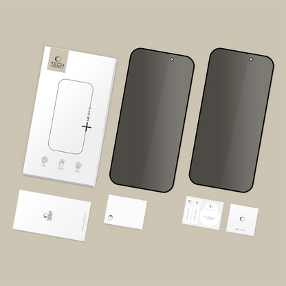Privacy Tech-Protect Spy+ Displayschutzfolie für Apple iPhone 17 Pro Max / 16 Pro Max, gehärtetes Glas, Full Glue, 2er Set