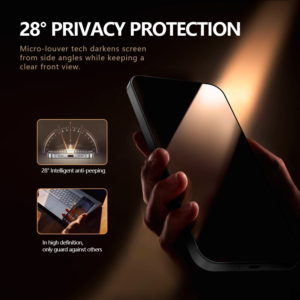 Privacy-Schutzfolie Lereach für Xiaomi 17T Pro, gehärtetes Glas, Full Glue, 2er-Set