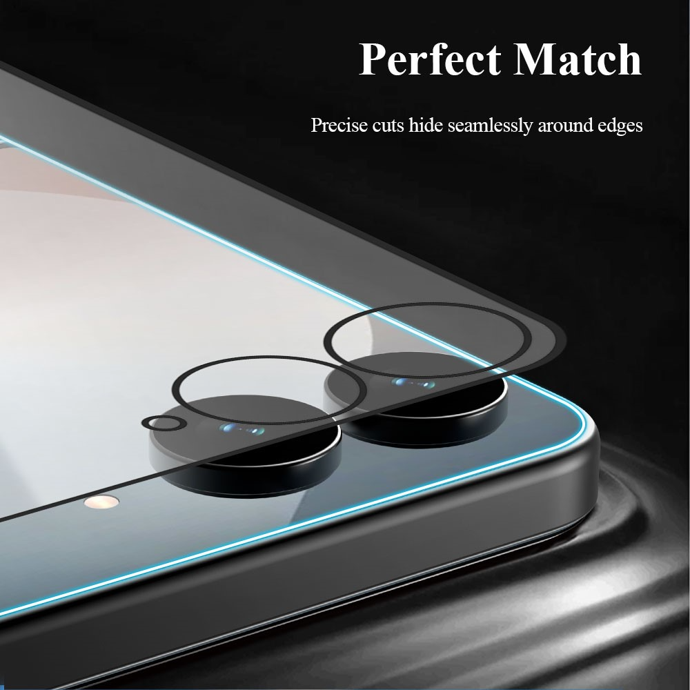 Lereach Außendisplay-Schutzfolie für Samsung Galaxy Z Flip8 F776 / Galaxy Z Flip7 F766, gehärtetes Glas, Vollkleber, 2er-Set, Schwarz