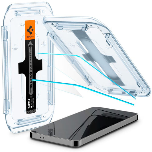 Schutzfolie Spigen GlastR EZ FIT für Samsung Galaxy S25+ S936 / S24+ S926, Gehärtetes Glas, Vollverklebung, Set 2 Stück AGL07432