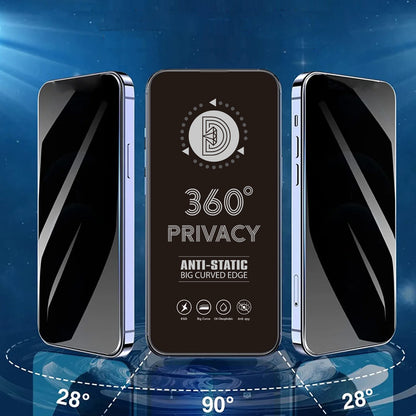 OEM 360 Privacy Displayschutzfolie für Samsung Galaxy A37 5G, gehärtetes Glas, Full Glue