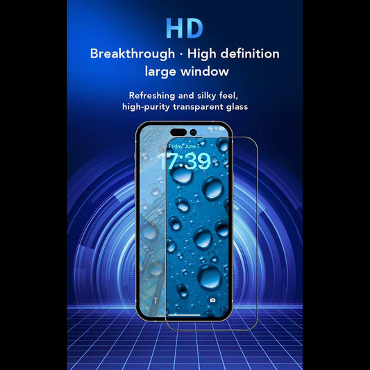 Anank 3X Verstärkte Displayschutzfolie für Apple iPhone 17e / 16e / 14 / 13 Pro, Sicherheitsglas, Vollkleber, 2.5D, Schwarz