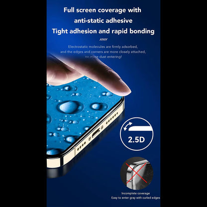 Anank 3X Verstärkte Displayschutzfolie für Apple iPhone 17e / 16e / 14 / 13 Pro, Sicherheitsglas, Vollkleber, 2.5D, Schwarz