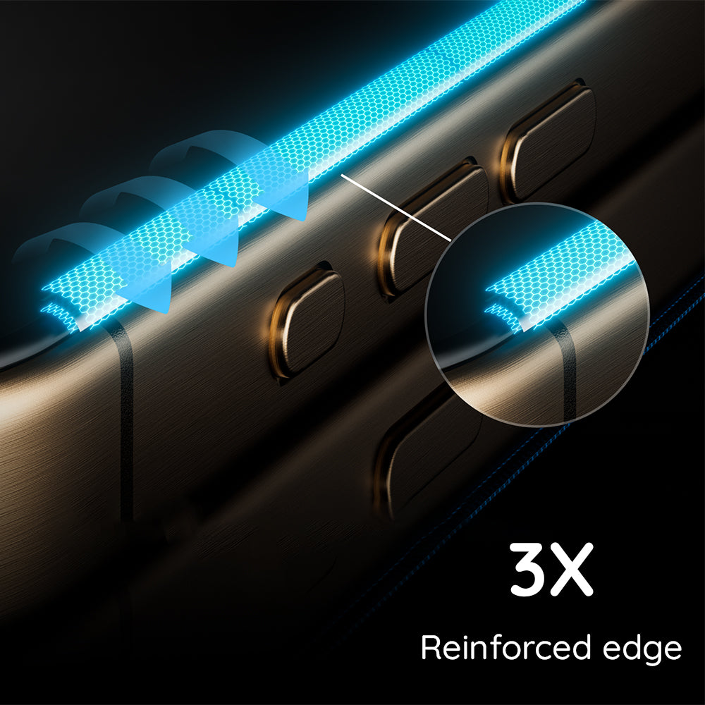 Anank 3X Verstärkte Displayschutzfolie für Apple iPhone 17e / 16e / 14 / 13 Pro, Sicherheitsglas, Vollkleber, 2.5D, Schwarz