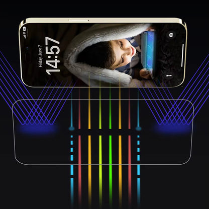 Anti Blue Light Schutzfolie Anank für Apple iPhone 14 Pro, gehärtetes Glas, Full Glue, 2.5D, Schwarz