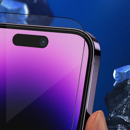 Blueo Anti-Broken Displayschutzfolie für Apple iPhone 17 Pro / 17 / 16 Pro, gehärtetes Glas, Vollkleber, Schwarz