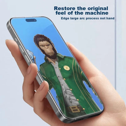 Blueo Anti-Glare Displayschutzfolie für Apple iPhone 14 Pro, gehärtetes Glas, Vollkleber, Schwarz