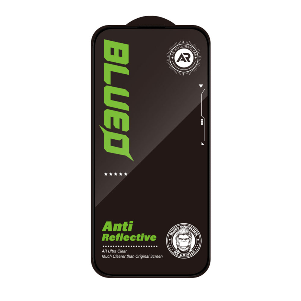 Blueo Anti-Reflektierende HD Displayschutzfolie für Apple iPhone 14 Plus / 13 Pro Max, gehärtetes Glas, Vollkleber, Schwarz